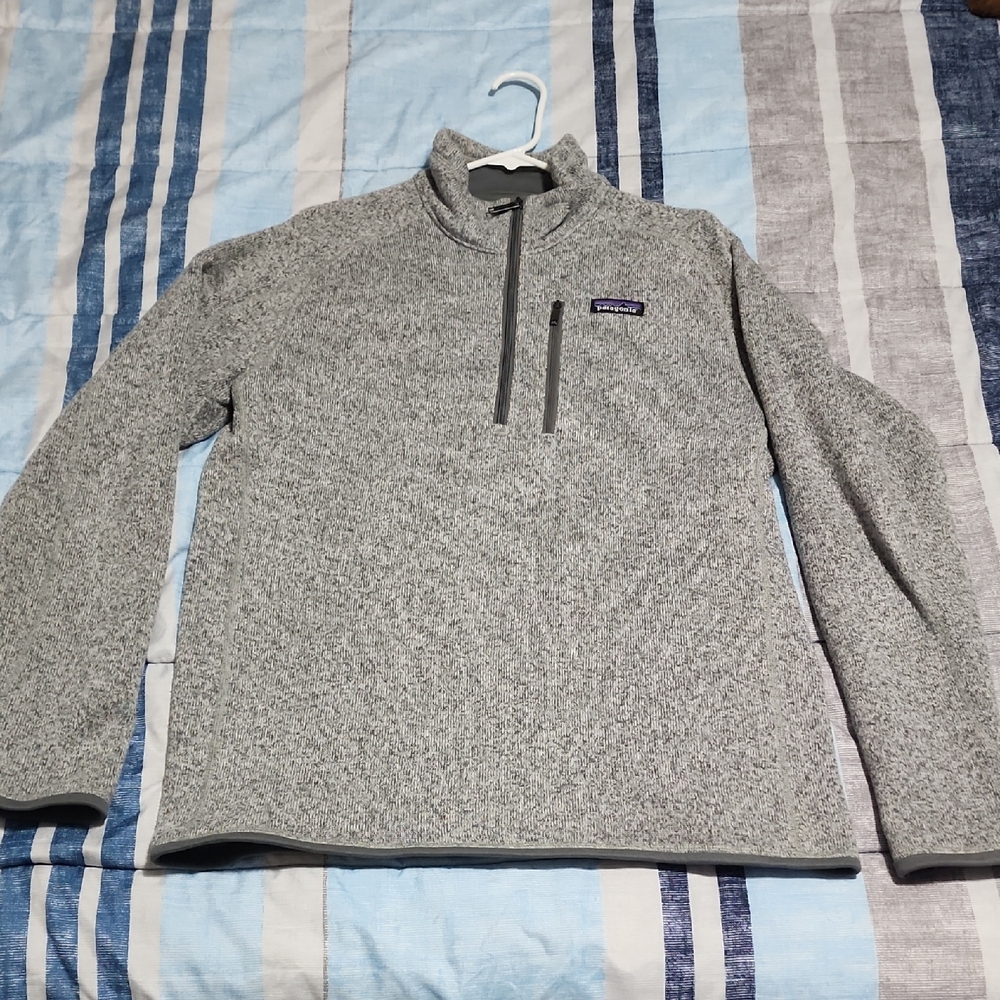 Patagonia Gray Quarter-Zip Pullover Medium